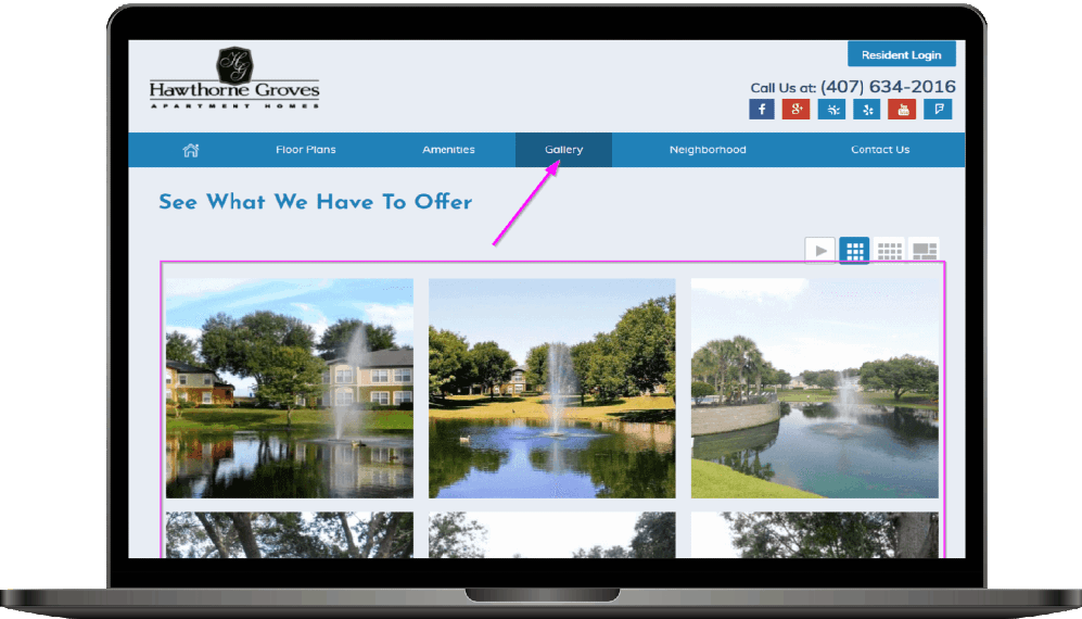 apartment complex website design tips