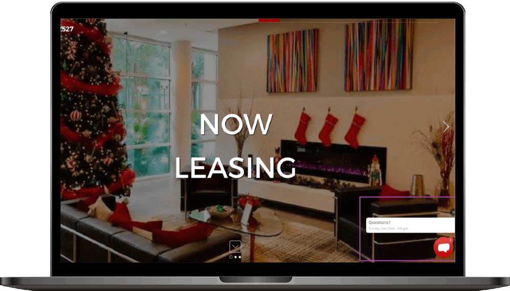 website apartment complex live chat
