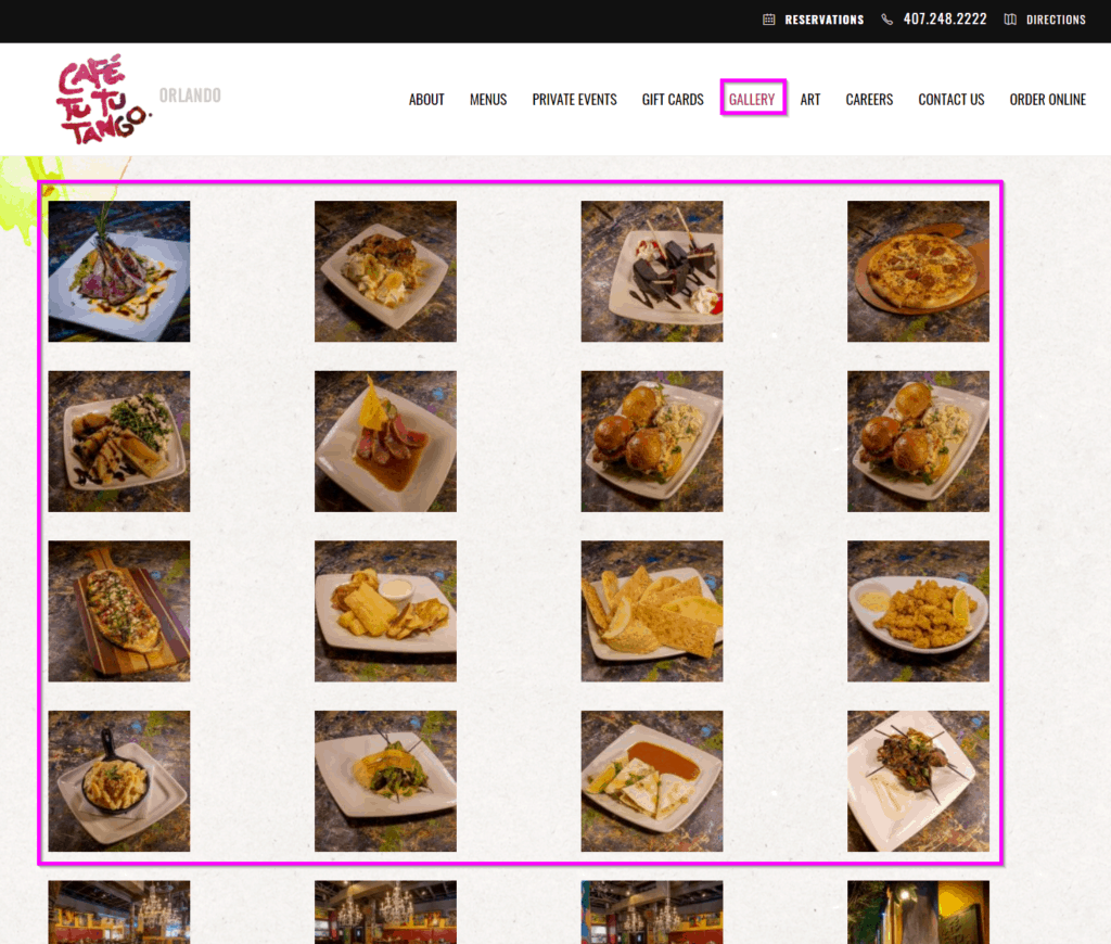 websites for restaurants high-quality images restaurant website tips