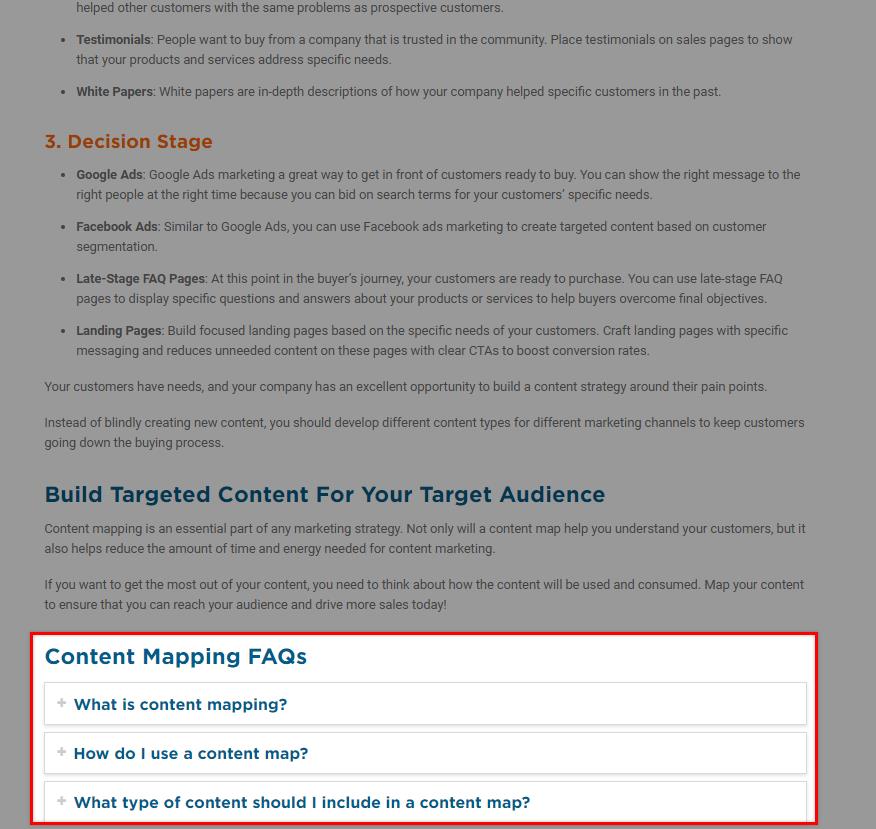 how to structure a blog post faqs