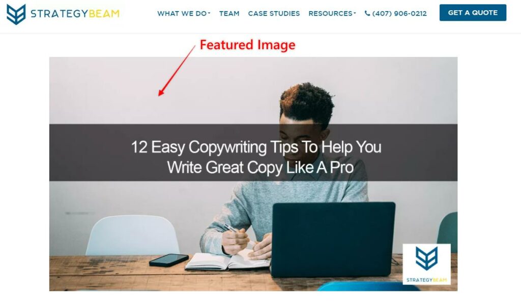 how to structure a blog post featured image