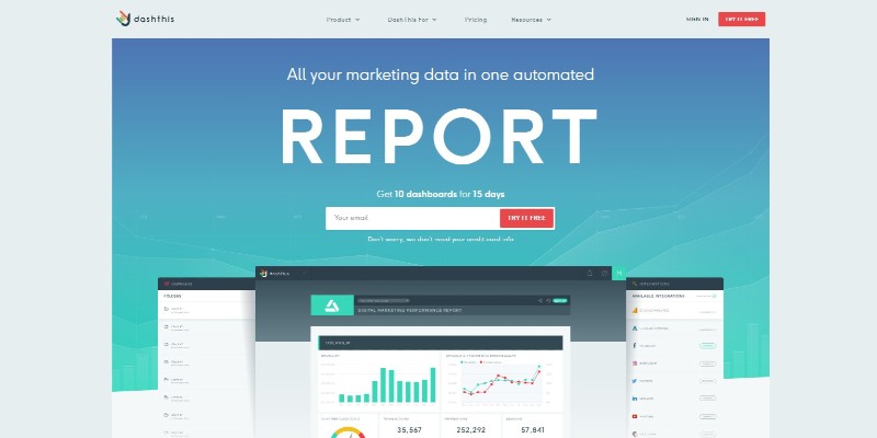 ppc reporting tools dashthis strategybeam