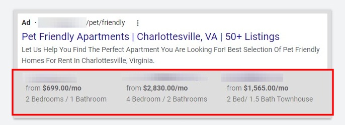 google ads for apartments price extensions google ads strategybeam