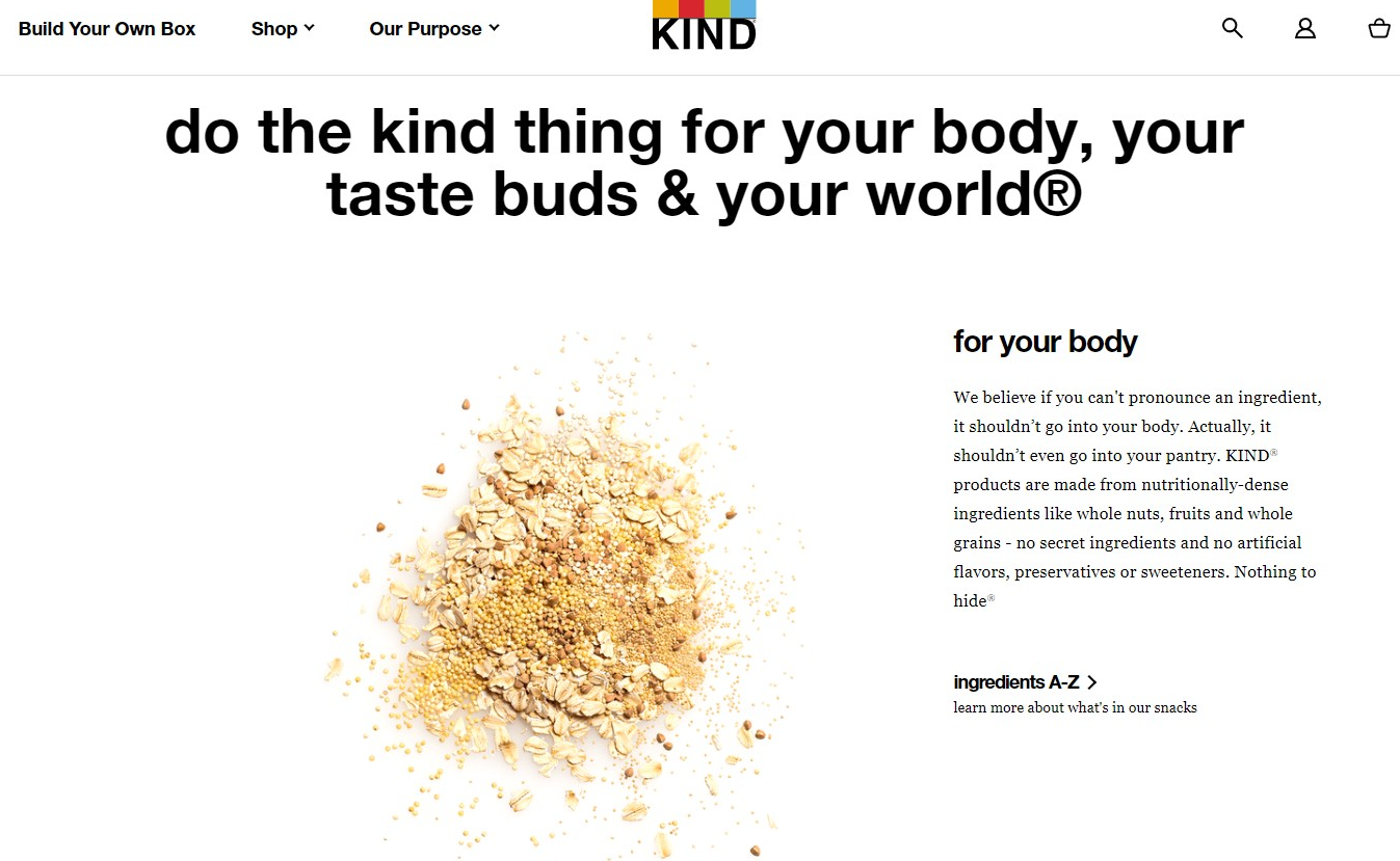 KIND website copywriting strategybeam