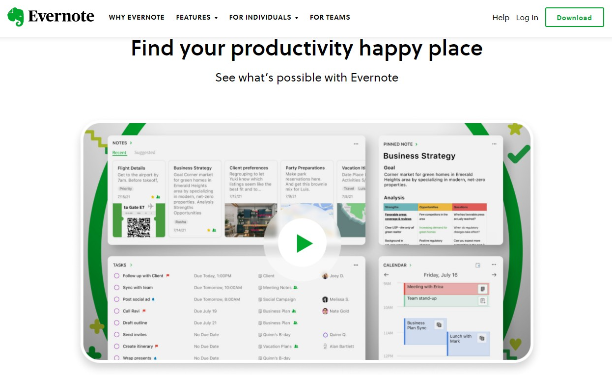 evernote website copywriting strategybeam