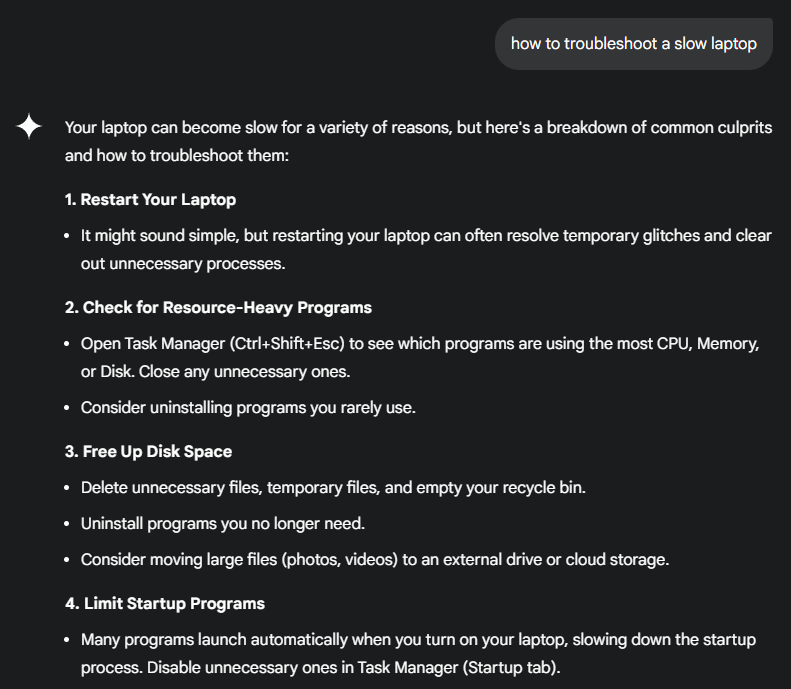 slow laptop AI search engine StrategyBeam